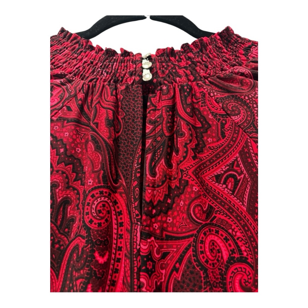 NWOT Elegant Red Paisley Size 8 Tommy Hilfiger Dress - Picture 3 of 11